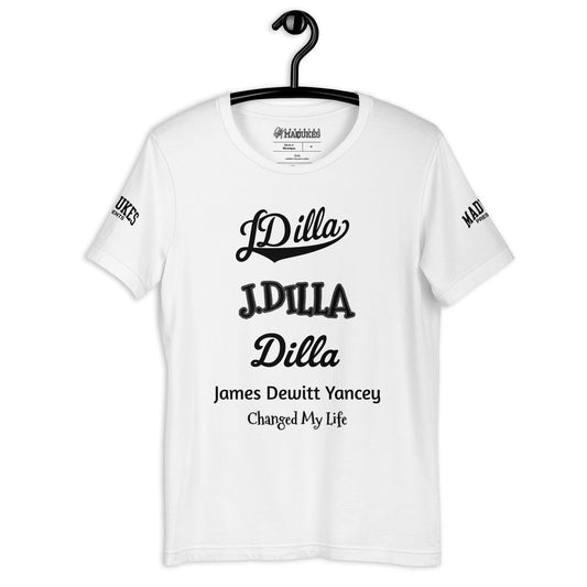 DILLA & HIS NAMES Unisex t-shirt - OFFICIAL MADUKES PRESENTS